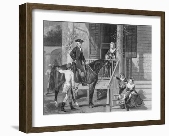 George Washington at Home with Family-null-Framed Giclee Print