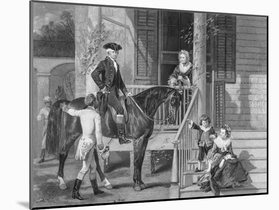 George Washington at Home with Family-null-Mounted Giclee Print