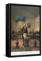 George Washington at Meeting of Masonic Lodge-null-Framed Stretched Canvas