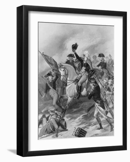 George Washington at the Battle of Princeton-null-Framed Giclee Print