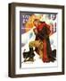 "George Washington at Valley Forge," Saturday Evening Post Cover, February 23, 1935-Joseph Christian Leyendecker-Framed Giclee Print
