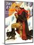 "George Washington at Valley Forge," Saturday Evening Post Cover, February 23, 1935-Joseph Christian Leyendecker-Mounted Giclee Print
