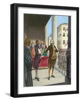 George Washington Being Sworn in as the First President of America in New York-Peter Jackson-Framed Giclee Print