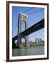 George Washington Bridge and Little Red Lighthouse, New York, USA-Geoff Renner-Framed Photographic Print