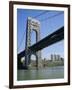 George Washington Bridge and Little Red Lighthouse, New York, USA-Geoff Renner-Framed Photographic Print