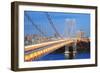 George Washington Bridge at Dusk over Hudson River.-Songquan Deng-Framed Photographic Print