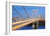 George Washington Bridge at Dusk over Hudson River.-Songquan Deng-Framed Photographic Print
