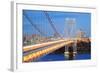 George Washington Bridge at Dusk over Hudson River.-Songquan Deng-Framed Photographic Print