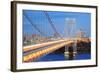 George Washington Bridge at Dusk over Hudson River.-Songquan Deng-Framed Photographic Print