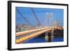 George Washington Bridge at Dusk over Hudson River.-Songquan Deng-Framed Photographic Print