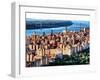 George Washington Bridge at Sunset from Central Park and Hudson River, Manhattan, New York-Philippe Hugonnard-Framed Photographic Print