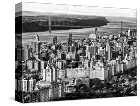 George Washington Bridge at Sunset from Central Park and Hudson River, Manhattan, New York-Philippe Hugonnard-Stretched Canvas