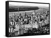 George Washington Bridge at Sunset from Central Park and Hudson River, Manhattan, New York-Philippe Hugonnard-Framed Stretched Canvas