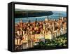 George Washington Bridge at Sunset from Central Park and Hudson River, Manhattan, New York-Philippe Hugonnard-Framed Stretched Canvas