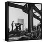 George Washington Bridge Being Constructed-Andreas Feininger-Framed Stretched Canvas