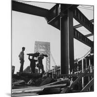 George Washington Bridge Being Constructed-Andreas Feininger-Mounted Photographic Print