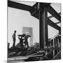 George Washington Bridge Being Constructed-Andreas Feininger-Mounted Photographic Print