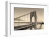 George Washington Bridge Black and White over Hudson River.-Songquan Deng-Framed Photographic Print
