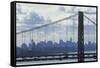 George Washington Bridge Framing Manhattan-null-Framed Stretched Canvas