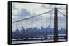 George Washington Bridge Framing Manhattan-null-Framed Stretched Canvas