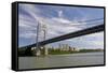 George Washington Bridge, Hudson River, New York, New York, USA-Cindy Miller Hopkins-Framed Stretched Canvas