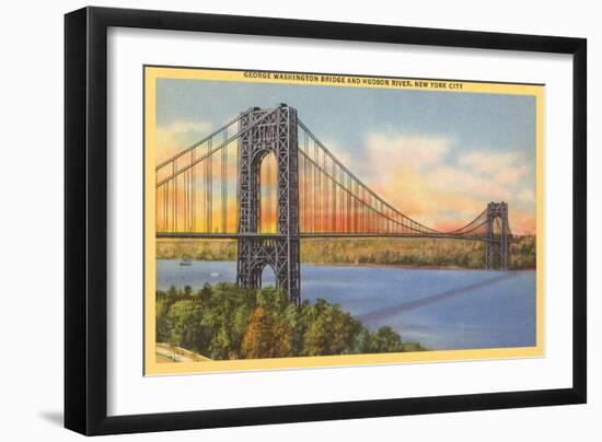 George Washington Bridge, New York City-null-Framed Art Print