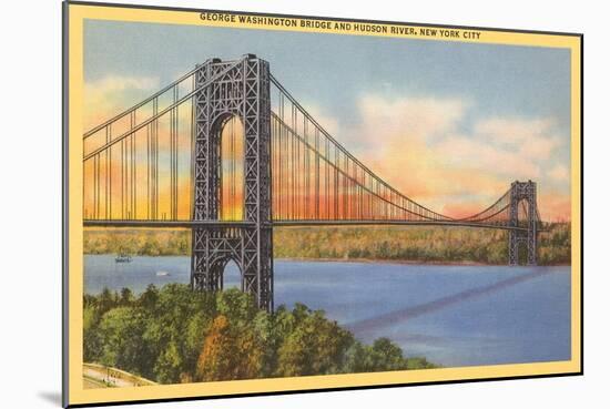 George Washington Bridge, New York City-null-Mounted Art Print