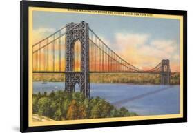 George Washington Bridge, New York City-null-Framed Art Print