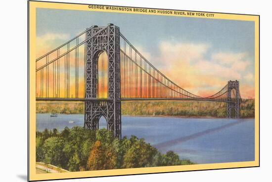 George Washington Bridge, New York City-null-Mounted Premium Giclee Print