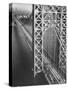 George Washington Bridge with Manhattan in Background-Margaret Bourke-White-Stretched Canvas