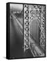 George Washington Bridge with Manhattan in Background-Margaret Bourke-White-Framed Stretched Canvas