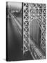 George Washington Bridge with Manhattan in Background-Margaret Bourke-White-Stretched Canvas