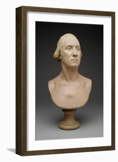 George Washington, C.1786 (Painted Plaster)-Jean-Antoine Houdon-Framed Giclee Print