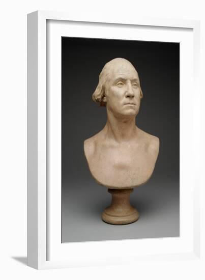 George Washington, C.1786 (Painted Plaster)-Jean-Antoine Houdon-Framed Giclee Print