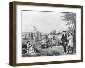 George Washington Conversing with Workers-null-Framed Giclee Print