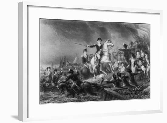 George Washington Directing Troops-null-Framed Giclee Print