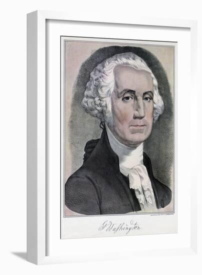 George Washington, First President of the United States, 19th Century-Currier & Ives-Framed Giclee Print