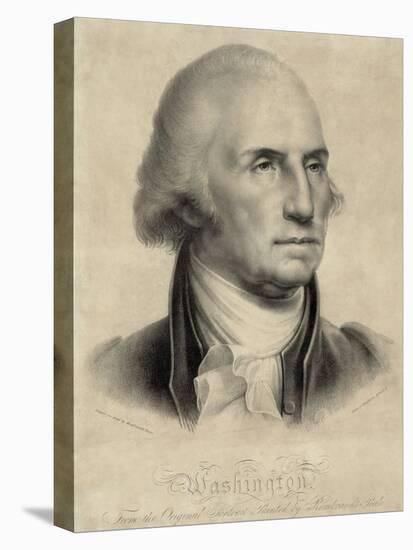 George Washington, First US President-Library of Congress-Stretched Canvas