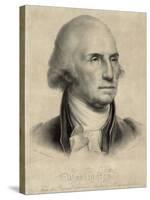 George Washington, First US President-Library of Congress-Stretched Canvas