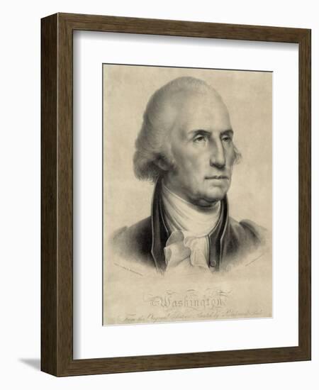 George Washington, First US President-Library of Congress-Framed Premium Photographic Print