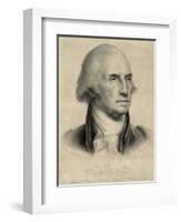 George Washington, First US President-Library of Congress-Framed Premium Photographic Print