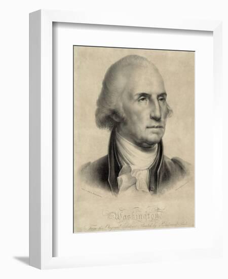 George Washington, First US President-Library of Congress-Framed Premium Photographic Print