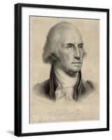 George Washington, First US President-Library of Congress-Framed Photographic Print