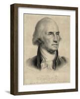 George Washington, First US President-Library of Congress-Framed Photographic Print