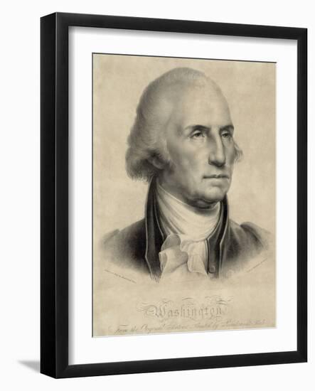 George Washington, First US President-Library of Congress-Framed Photographic Print