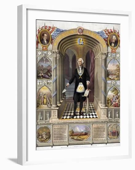 George Washington, Freemason-Science Source-Framed Giclee Print