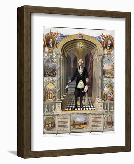 George Washington, Freemason-Science Source-Framed Giclee Print