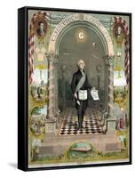 George Washington, Freemason-Science Source-Framed Stretched Canvas