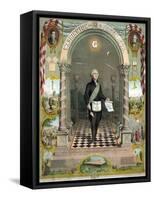 George Washington, Freemason-Science Source-Framed Stretched Canvas