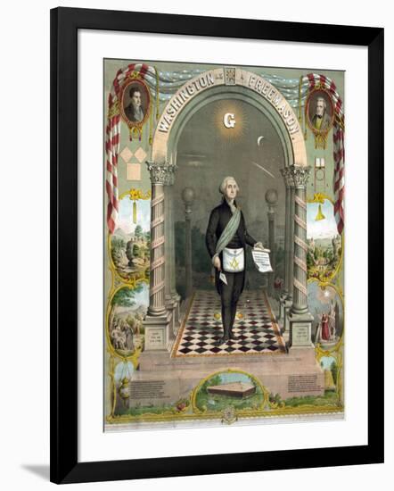 George Washington, Freemason-Science Source-Framed Giclee Print